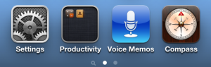 espacios entre iconos iOS 6