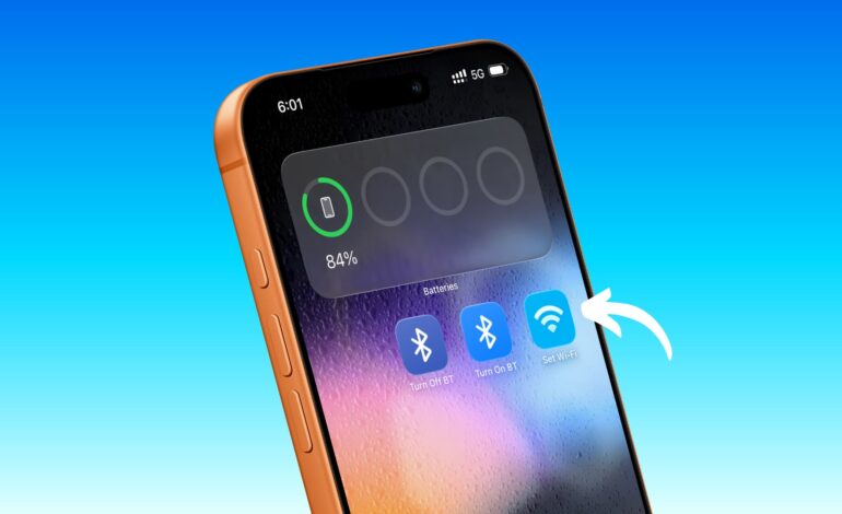 Cómo añadir botones de Wi-Fi y Bluetooth a la pantalla de inicio del iPhone