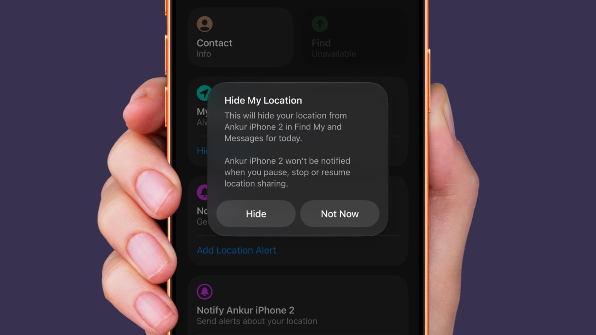 Cómo ocultar tu ubicación en Find My de iOS 27 sin que se enteren