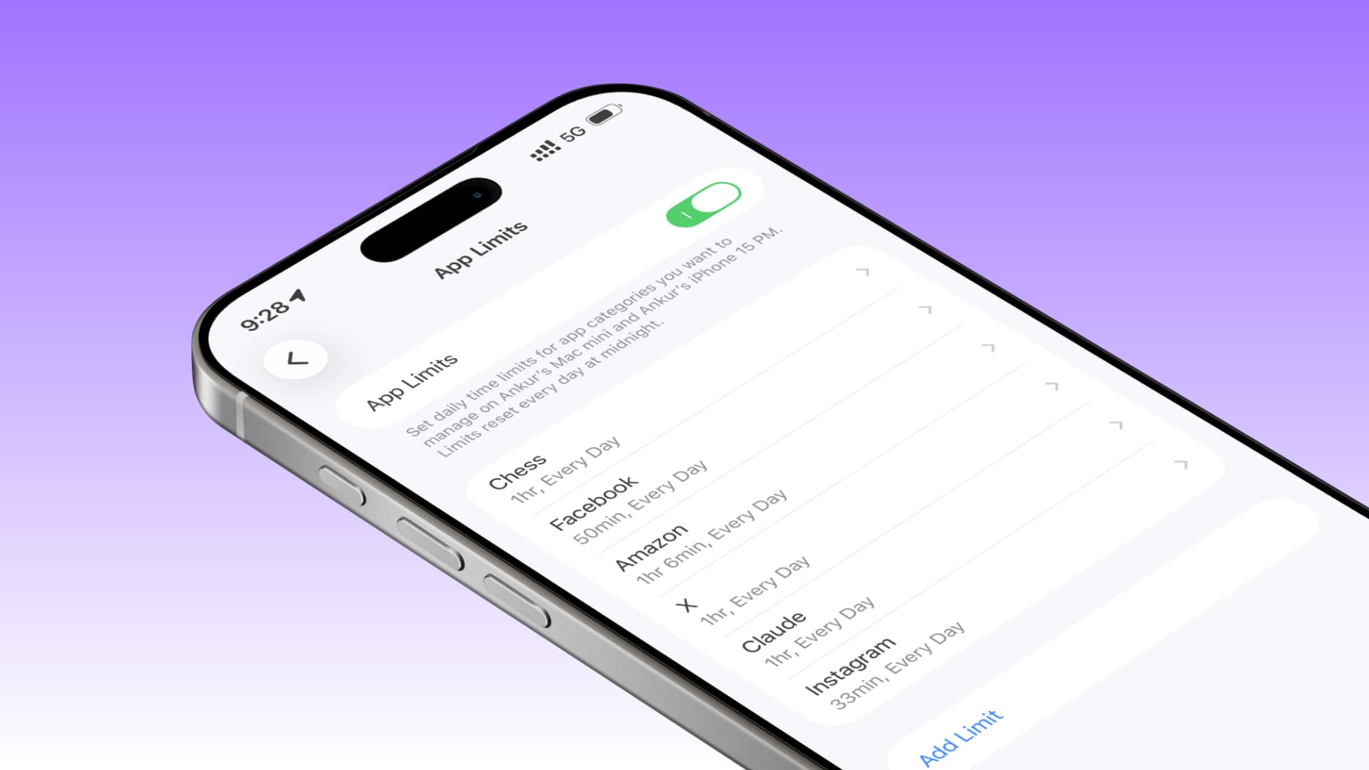 Cómo solucionar los problemas con los límites de tiempo en las apps de iOS 26