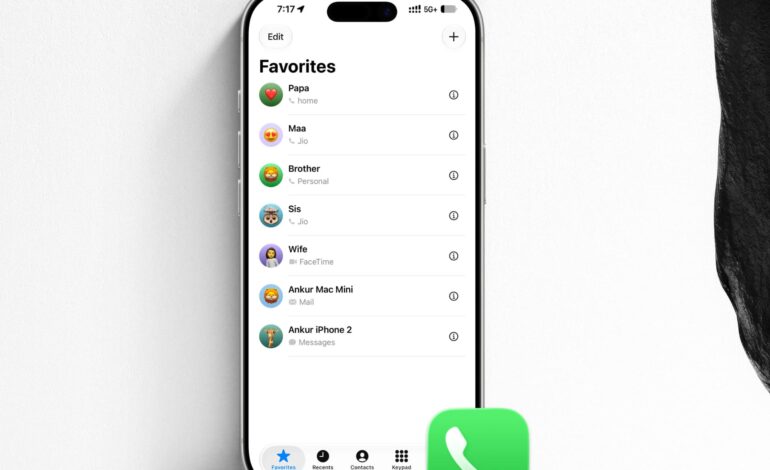 Cómo tener siempre a mano tus contactos favoritos en el iPhone