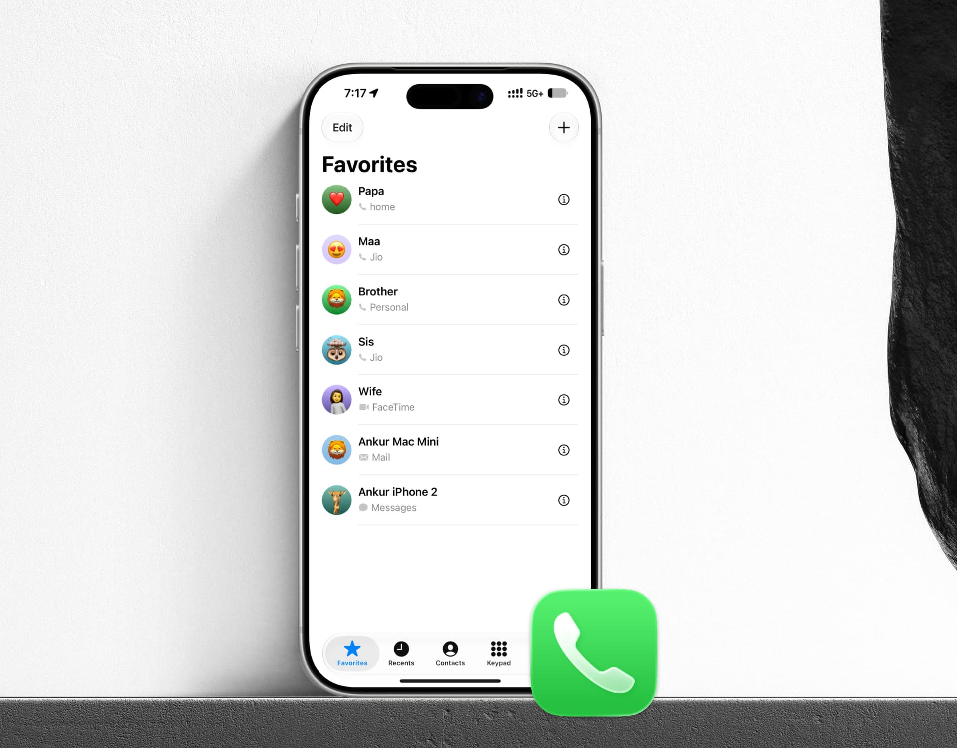 Cómo tener siempre a mano tus contactos favoritos en el iPhone