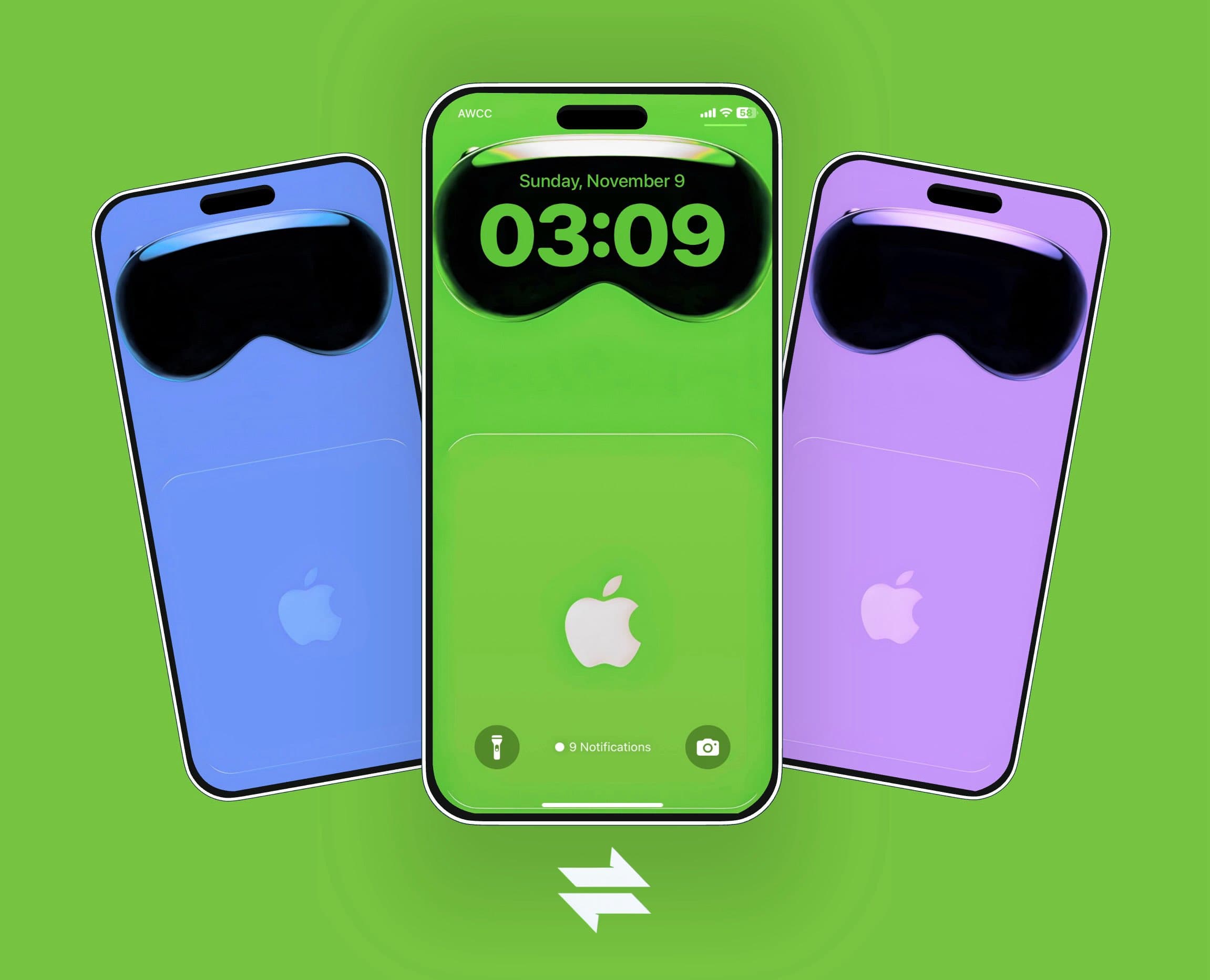 Dale un toque personal a tu iPhone con estos fondos inspirados en el Vision Pro