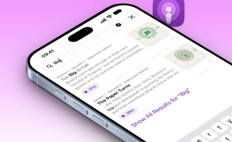 Descubre cómo buscar episodios en Apple Podcasts con iOS 27
