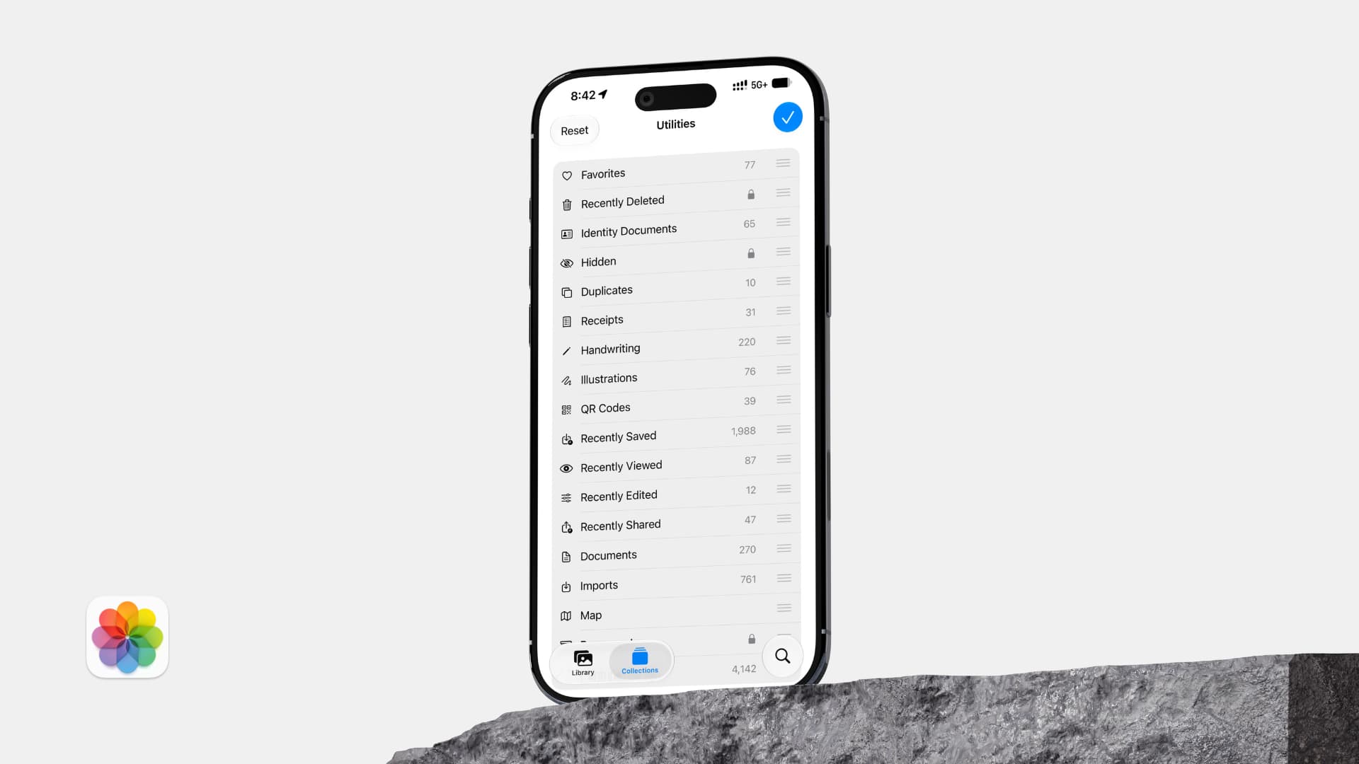 Organiza tus fotos de documentos de identidad en el iPhone fácilmente