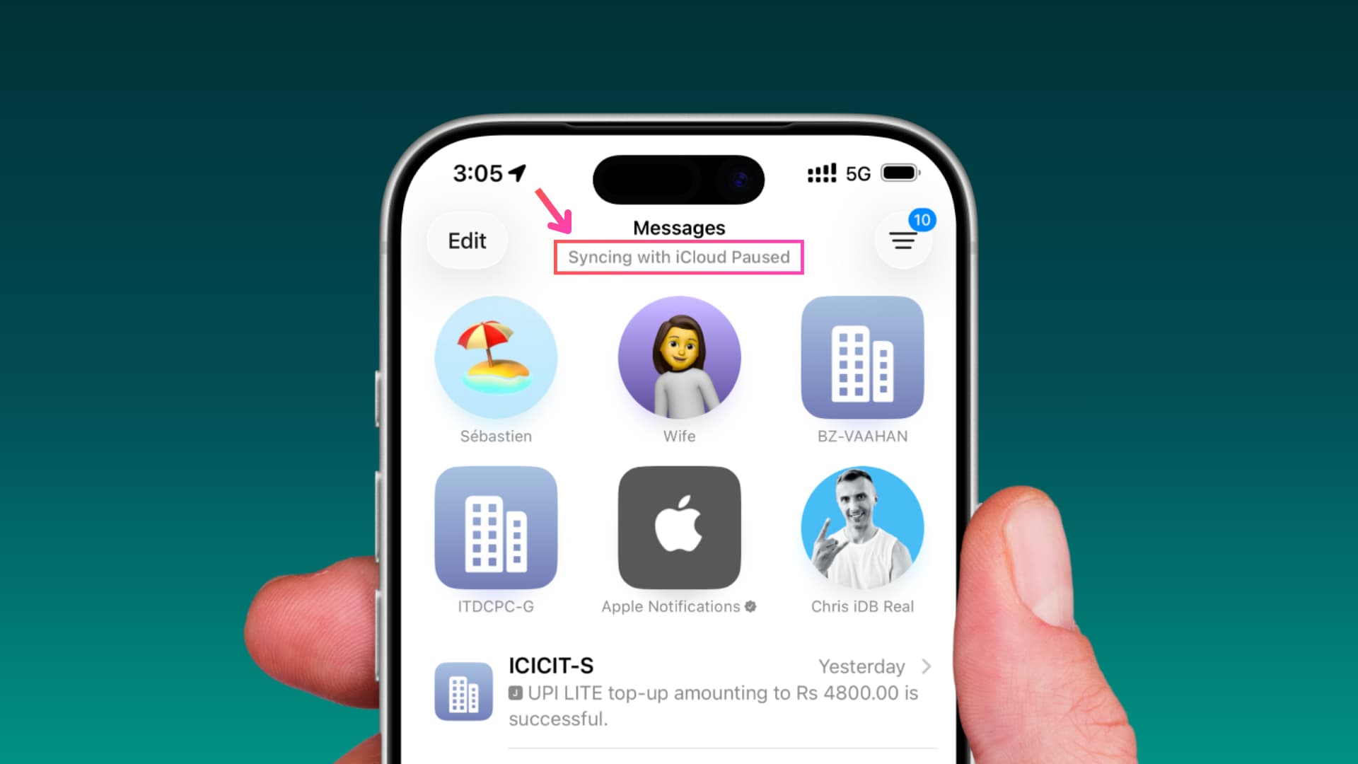 Soluciones sencillas para arreglar el ‘Sincronizando con iCloud Pausado’ en Mensajes de iPhone
